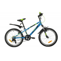 Велосипед NOVATRACK 20" EXTREME синий,  сталь, 6 скор., Shimano TY21/Microshift TS38, V- brake тормо