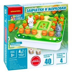 Логическая игра Bondibon "ЗАЙЧАТКИ И МОРКОВКИ"