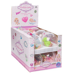 Пупс в шапочке с соской,  в шарике, Kaibibi baby, D/B 12 шт., ВОХ 22,5х23х34,5 см, арт. BLD195-1.