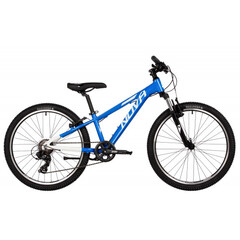Велосипед NOVATRACK 24" EXTREME алюм. рама 11", синий-белый, 7 скор., TY300/EF41/TZ500-7, V-brake