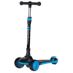 Самокат Novatrack RainBow, колеса 120х80, черный с синим