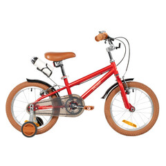 Велосипед NOVATRACK 16" VALIANT, сталь,красный, полная защита цепи, ручной передний и задний тормоз,