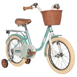 Велосипед NOVATRACK 14" MAPLE, светло бирюзовый, полная защита цепи,тормоз нож.,крылья, багажник, пе