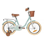 Велосипед NOVATRACK 14" MAPLE, светло бирюзовый, полная защита цепи,тормоз нож.,крылья, багажник, пе