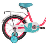 Велосипед NOVATRACK 18" MAPLE, неон розовый, полная защита цепи, тормоз нож.,крылья, багажник, перед