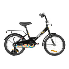 Велосипед FOXX 18" SIMPLE чёрный, сталь, тормоз нож, крылья, багажник,  защ.цепи
