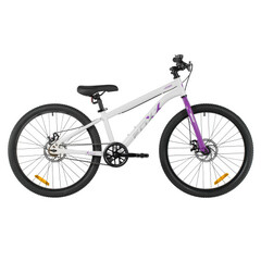 Велосипед FOXX 24" ARIMO белый,  стальная рама, жесткая вилка, 1 скор., рулевая 1 1/8'', дисковый то