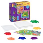Мозаика для малышей Bondibon, 8 картинок-шаблонов, 240 фишек, BOX