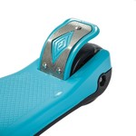Самокат-кикборд Novatrack RainBow, подростковый, складной, широкие свет.колеса PU 120*90,ватер стикер, бирюзовый