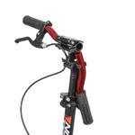 Самокат для детей NOVATRACK DEFT PRO алюм., передний и задний амортизатор, колеса 250*200 мм PU, эргономичный Y-руль с фиксатором складных рукоятей, платформа с резиновым верхним покрытием, дисковый тормоз, черно-белый