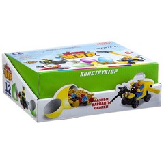 Конструктор 3в1 в яйце, серия Micro Мир, D/B 12  шт.,26х9х19, Армия, Пожарная, Полиция-12 видов, арт.M6827.