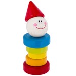 Игр. дерев., пирамидка КЛОУН,  Bondibon, 5х13х5 см., арт. TKC270