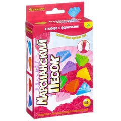 Набор игровой Вondibon "Марсианский песок", 150г красный ,  2 формочки ( тортики), 1 стек, в ассорт. 4 вида.