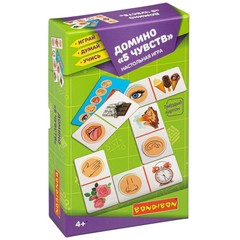Настольная игра ДОМИНО "5 ЧУВСТВ" на ассоциации Играй Думай Учись Bondibon