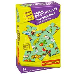 Настольная игра "ЛОГОМОЗАИКА. ЗВУКИ [Р], [Р'] и [Л], [Л']" Играй Думай Учись Bondib