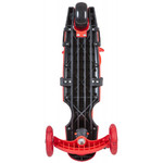 Самокат Novatrack Disco-kids Saddle PRO для детей, трансформер, свет.колеса PU 120*90мм, красный