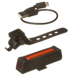 Фонарь велосипедный STG,TL5407, задний, USB, резин. Хомут. Аккум (3.7V 550mAh) черный